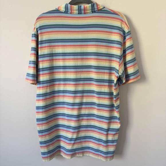 Peter Millar Crown Cannon Beach Striped Golf Polo Shirt Men's Size Medium - Picture 3 of 3